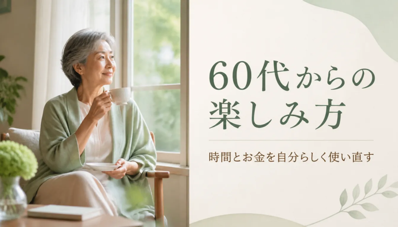 窓辺で朝のお茶を楽しむ60代の女性
