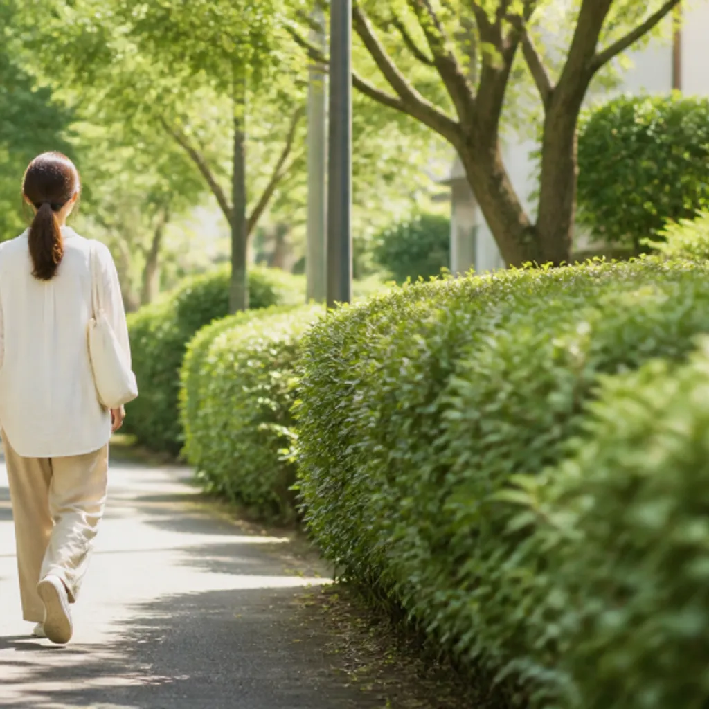 近所を散歩するときに歩く静かな小道