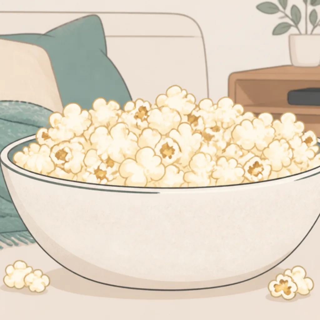 家で映画を見ながらつまむ手作りポップコーン