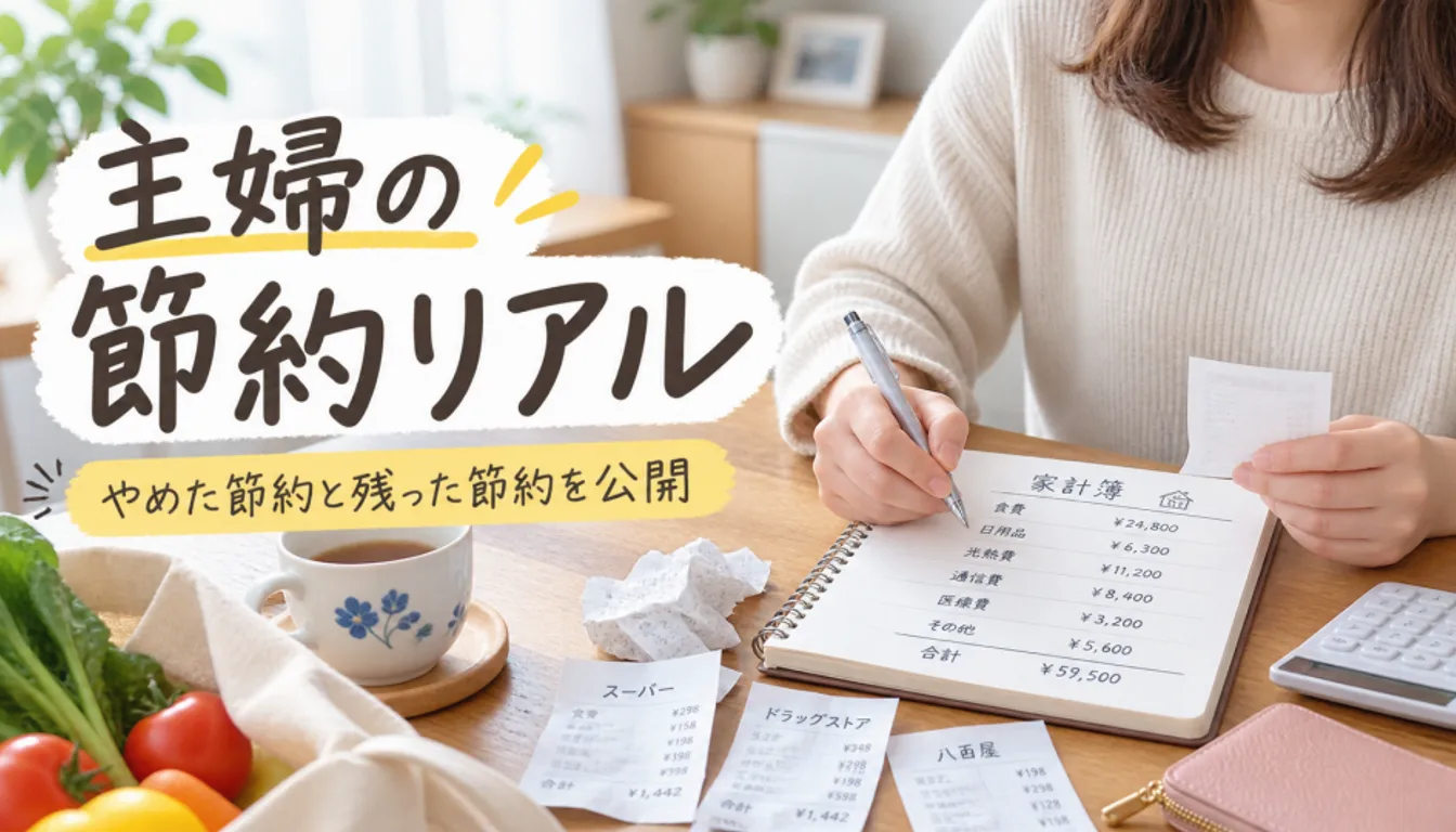家計簿ノートと買い物のレシート