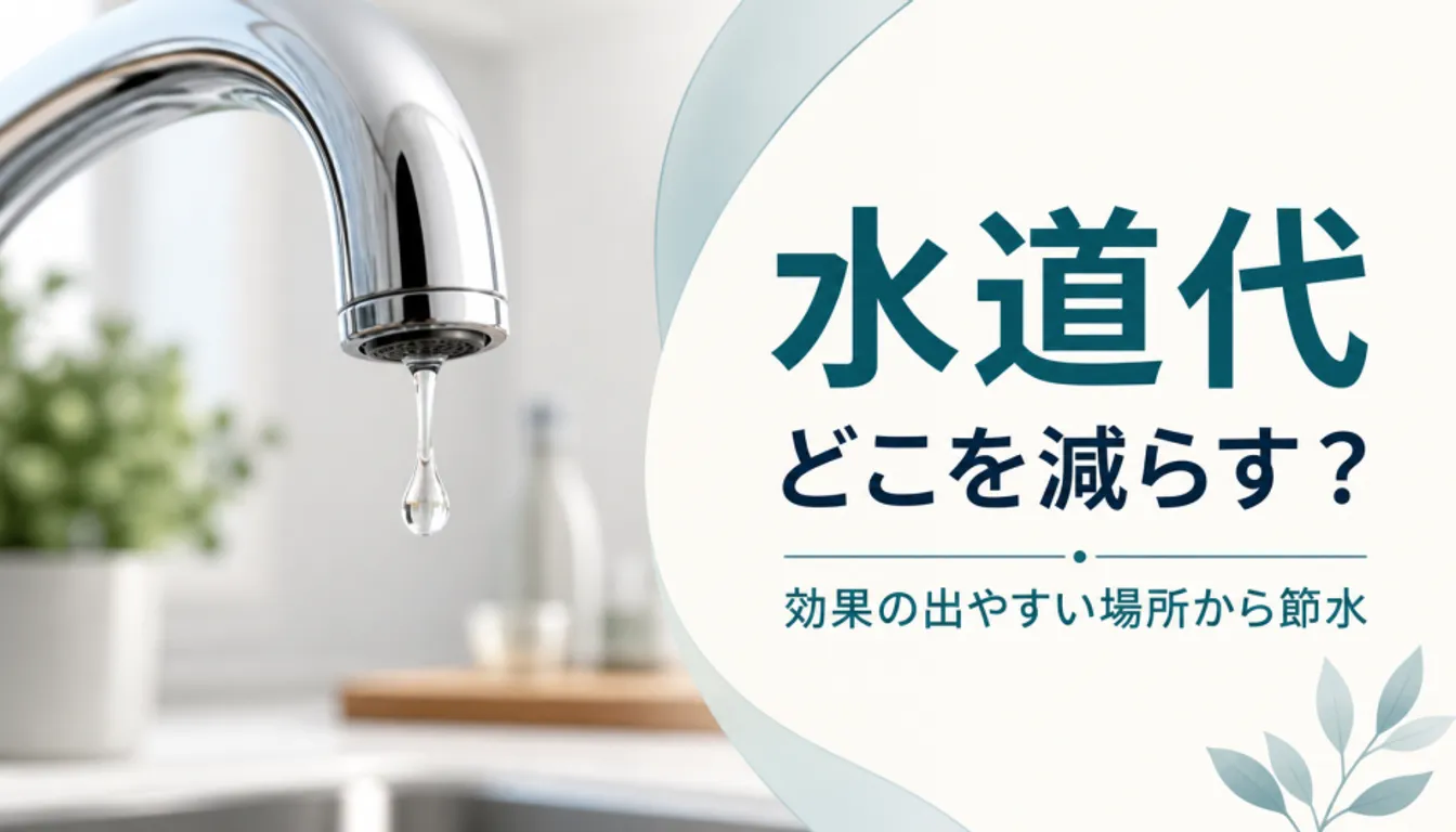 水滴が落ちるキッチンの水栓と水道代のイメージ